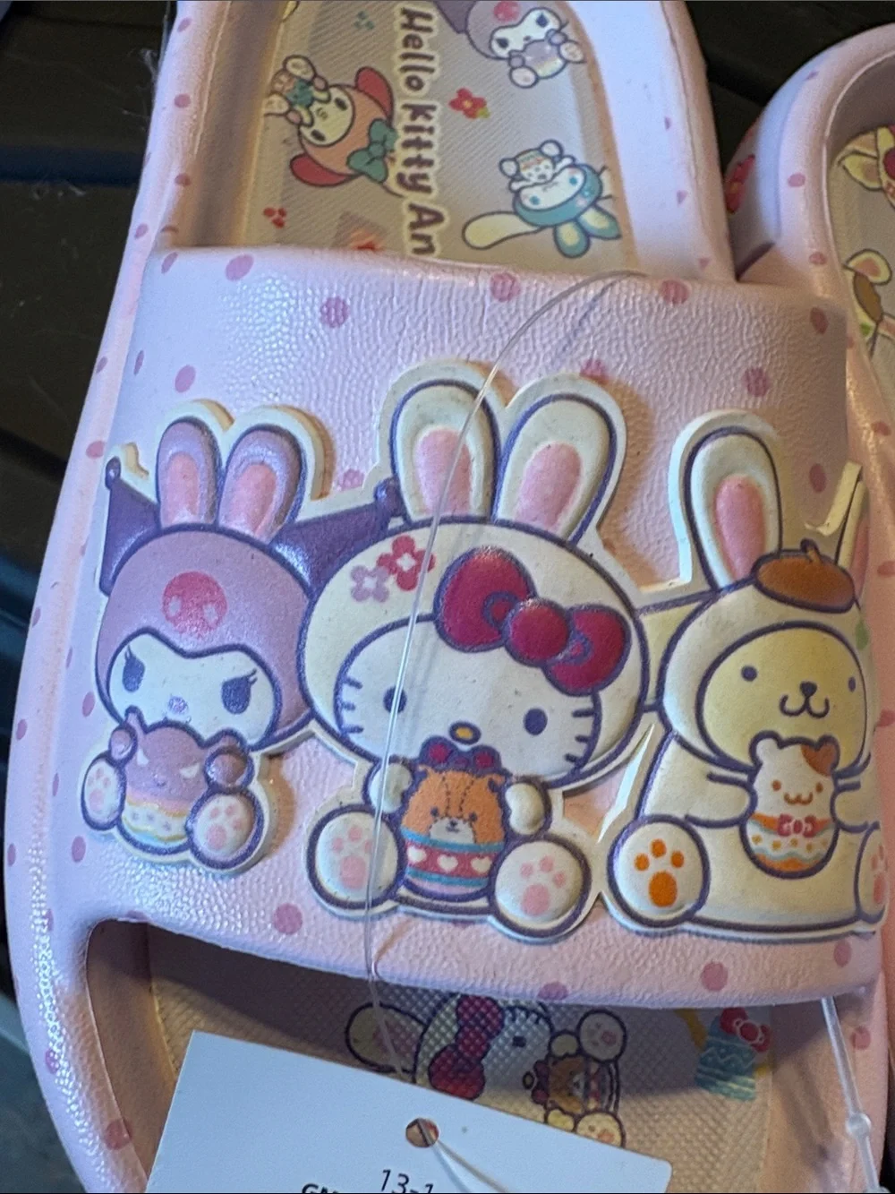 Sanrio Pink Character-Print Kids Slide Sandals